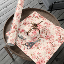 Load image into Gallery viewer, Gift Wrap Paper — Vintage sakura with postal accents