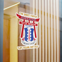 Load image into Gallery viewer, Kiss-Cut Vinyl Decals - Army - 187th Infantry Regiment - Torii, Rakkasans, Let Valor Not Fail, English, Latin X 300