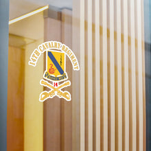Load image into Gallery viewer, Kiss-Cut Vinyl Decals - Army - 14th Cavalry Regiment w Cav Br - Red Txt X 300