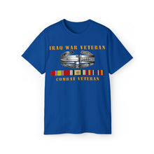 Load image into Gallery viewer, Unisex Ultra Cotton Tee - Army - Iraq War Veteran - Combat Action Badge w CAB IRAQ SVC
