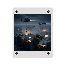 Load image into Gallery viewer, Acrylic Wall Art Panel - Night Air Assault by Army Rangers