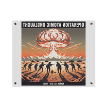 Load image into Gallery viewer, Acrylic Wall Art Panel - Atomic Testing in Nevada Desert Operation Fury - Toward the attack