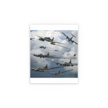 Load image into Gallery viewer, Indoor and Outdoor Silk Posters - German jet fighters attacking US bombing formations