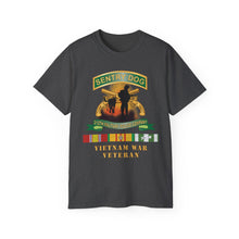 Load image into Gallery viewer, Unisex Ultra Cotton Tee - Army - Sentry Dog - 212th Military Police Company - Dog Fire w Br - Ribbon Vietnam War Veteran w VN SVC X 300