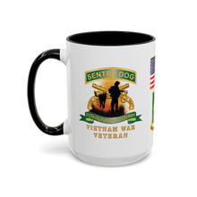 Load image into Gallery viewer, Accent Mug - Army - Sentry Dog - 212th Military Police Company - 720th MP Bn w VN Svc Ribbons