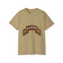Load image into Gallery viewer, Unisex Ultra Cotton Tee - Army - 75th Ranger Regiment - Ranger Scroll - 3D - Enhanced