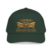 Load image into Gallery viewer, Mid Profile Baseball Cap - USCG - Coxswain - Auxiliary w txt - 3D - Enhanced