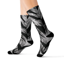 Load image into Gallery viewer, Sublimation Socks - Swirling zebra stripes with metallic sheen