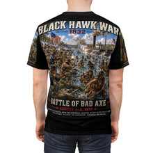 Load image into Gallery viewer, Black Hawk Wars (1832) Tribute Tee - "Struggle for Rock River Country - Illinois and Wisconsin"