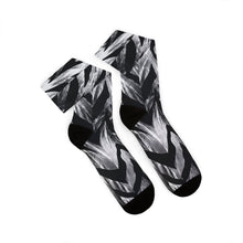 Load image into Gallery viewer, Sublimation Socks - Swirling zebra stripes with metallic sheen