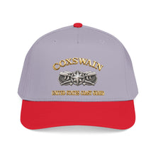 Load image into Gallery viewer, Mid Profile Baseball Cap - USCG - Coxswain w txt - Gold - 3D - Enhanced