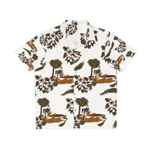 Load image into Gallery viewer, Men's Hawaiian Shirt (AOP) - White - Flowers and Palms