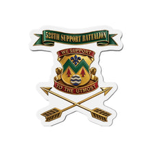 Load image into Gallery viewer, Die-Cut Magnet - 528th Support Bn - DUI - Ribbon - Branch - 3D - Enhanced