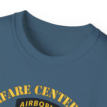Load image into Gallery viewer, Unisex Ultra Cotton Tee - JFK Special Warfare Center - School SSI w Branch - Veteran wo Backgrnd