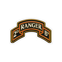 Load image into Gallery viewer, Kiss-Cut Stickers - Army - 2nd Ranger Battalion - Ranger Scroll - 3D - Enhanced