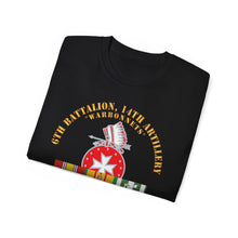 Load image into Gallery viewer, Unisex Ultra Cotton Tee - 6th Battalion, 14th Artillery Regiment - DUI - Warbonnets - VN SVC BAR - Top X 300