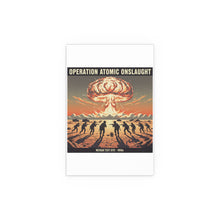 Load image into Gallery viewer, Indoor and Outdoor Silk Posters - Atomic Testing in Nevada Desert Operation Fury - Toward the attack