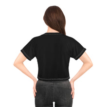Load image into Gallery viewer, AOP Crop Tee - Yellow Rubber Duck - Oblique Left Front X 300Crop Top T Shirt