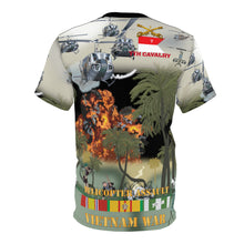 Load image into Gallery viewer, Unisex Cut & Sew Tee (AOP) - 7th Cavalry Regiment in Helicopter Assault Against Viet Cong - Vietnam War