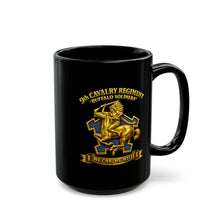 Load image into Gallery viewer, 9th Cavalry Regiment 'Buffalo Soldiers' Black Mug — We Can, We Will Army Coffee Cup