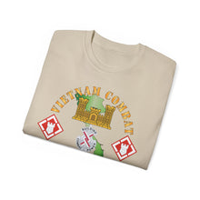 Load image into Gallery viewer, Unisex Ultra Cotton Tee - Vietnam Combat Veteran w 20th Engineer Brigade SSI - Dong Tam X 300