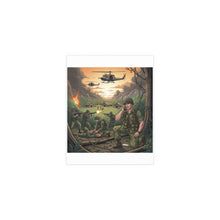 Load image into Gallery viewer, Indoor and Outdoor Silk Posters - Vietnam Patrol Fire Fight Requesting Medevac