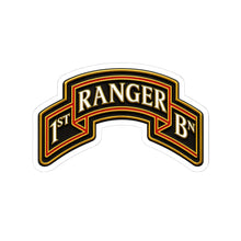 Load image into Gallery viewer, Kiss-Cut Stickers - Army - 1st Ranger Battalion - Ranger Scroll - 3D - Enhanced
