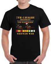 Load image into Gallery viewer, Army - 2nd Battalion, 7th Cavalry Regiment - Vietnam War Wt 2 Cav Riders And Vn Svc X 300 Classic T Shirt, Crewneck Sweatshirt, Hoodie, Long Sleeve