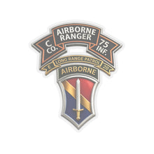 Load image into Gallery viewer, Kiss-Cut Stickers - SSI - Vietnam - C Co 75th Ranger - 1st FF - E-20 Inf - 3D X 300