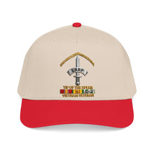 Load image into Gallery viewer, Mid Profile Baseball Cap - Army - Badge - LRRP - Tip of the Spear - Vietnam Vet w SVC - 3D - Enhanced
