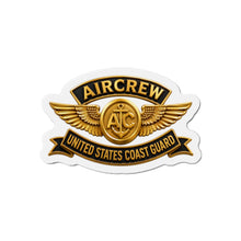Load image into Gallery viewer, Die-Cut Magnet - USCG - Aircrew Badge w txt - 3D - Enhanced