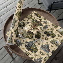 Load image into Gallery viewer, Gift Wrap Paper — Kawaii Military Vehicles Camouflage