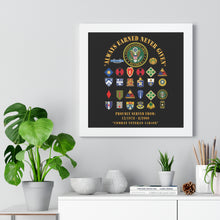 Load image into Gallery viewer, Honorable Veteran Framed Poster, Military Wall Art, Retirement Gift, Veteran's Day Decor, Personalized Military Tribute - Combat Veteran - 11B40X - Retired Army with Multi Units