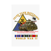Load image into Gallery viewer, Premium Matte vertical posters - Army - 761st Tank Battalion - Black Panthers - w Tank w SSI Wwii EU SVC