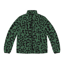 Load image into Gallery viewer, Men's Puffer Jacket (AOP) - Leopard Camouflage - Green-Black