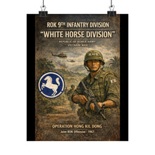 Load image into Gallery viewer, Matte Poster - Korea - 9th Division - White Horse Division - Korea in Vietnam