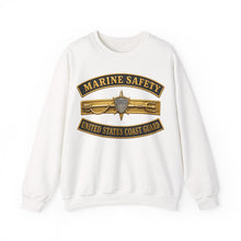 Load image into Gallery viewer, Crewneck Sweatshirt - USCG - Marine Safety w txt - 3D - Enhanced
