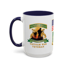 Load image into Gallery viewer, Accent Mug - Army - Sentry Dog - 212th Military Police Company - 720th MP Bn w VN Svc Ribbons