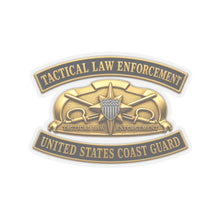 Load image into Gallery viewer, Kiss-Cut Stickers - USCG - Tactical Law Enforcement w txt - 3D - Enhanced