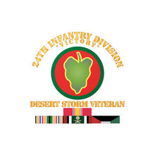 Load image into Gallery viewer, Kiss-Cut Vinyl Decals - Army - 24th Infantry Division - Desert Storm Veteran X 300