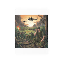 Load image into Gallery viewer, Indoor and Outdoor Silk Posters - Vietnam Patrol Fire Fight Requesting Medevac