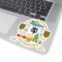 Load image into Gallery viewer, Kiss-Cut Stickers - Army - Vietnam Combat Infantry w Alpha Company, 2nd Bn 28th Inf 1st Inf Div SSI TET Offensive w VN SVC X 300