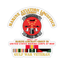 Load image into Gallery viewer, Kiss-Cut Stickers - USMC - Marine Aviation Logistics Squadron 39 - MALS 39 - Magicians - Gulf War Vet w SVC