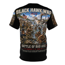 Load image into Gallery viewer, Black Hawk Wars (1832) Tribute Tee - "Struggle for Rock River Country - Illinois and Wisconsin"