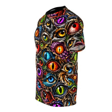 Load image into Gallery viewer, All-Seeing Eyes Tee — Psychedelic Multicolor Eye Pattern Shirt