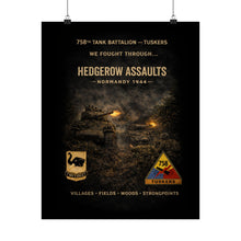 Load image into Gallery viewer, Matte Poster - Hedgerow assault in Normandy, 1944 - Shirt - Back