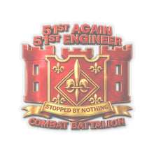 Load image into Gallery viewer, Kiss-Cut Stickers - Army - 51st Engineer Combat Battalion - 3d enhanced