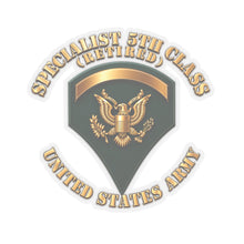 Load image into Gallery viewer, Kiss-Cut Stickers - Army - Specialist 5th Class - SP5 - 3D X 300