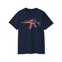 Load image into Gallery viewer, Unisex Ultra Cotton Tee - 3D American Flag Rifle