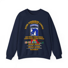 Load image into Gallery viewer, Crewneck Sweatshirt - XVIII Airborne Corps Desert Storm Ribbons - 3D - Transparent
